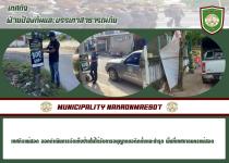 เทศกิจแม่สอด ออกดำเนินการจัดเก็บป้ายไม่ได้รับการอนุญาตขอติดตั้งและชำรุด พื้นที่เทศบาลนครแม่สอด