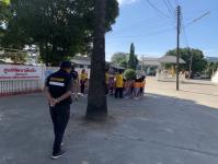 เจ้าหน้าที่เทศกิจ ออกตรวจตามมาตรการรักษาความปลอดภัยในโรงเรียน เขตเทศบาลนครแม่สอด 15/11/2566