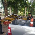 เทศกิจแม่สอด ออกดำเนินการจัดเก็บป้ายไม่ได้รับการอนุญาตขอติดตั้งและหมดอายุการขออนุญาตติดตั้ง พื้นที่เทศบาลนครแม่สอด