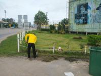 งานสวนฯ ปรับปรุงภูมิทัศน์บริเวณหน้าป้ายพระบรมฉายาลักษณ์สมเด็จพระเจ้าอยู่หัว รัชกาลที่ 10