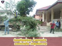 ดับเพลิงแม่สอด ร่วมกองช่าง ออกตัดต้นไผ่ วัดสุนทริกาวาส(วัดป่าใหม่) 