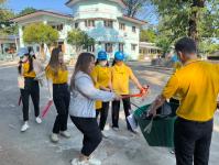 กองช่างสุขาภิบาลเข้าร่วมกิจกรรมจิตอาสาพัฒนาปรับปรุงภูมิทัศน์ เพื่อถวายเป็นพระราชกุศล วันคล้ายวันพระบรมราชสมภพ พระบาทสมเด็จพระบรมชนกาธิเบศร มหาภูมิพลอดุลยเดชมหาราช บรมนาถบพิตร วันชาติและวันพ่อแห่งชาติ