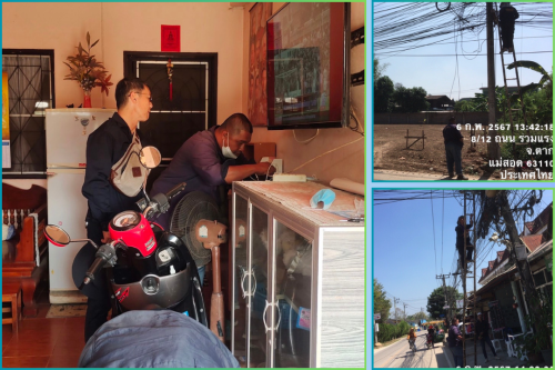 เจ้าหน้าที่กองยุทธศาสตร์และงบประมาณ ดำเนินการตามคำร้อง ขอซ่อมแซมเคเบิ้ลทีวี