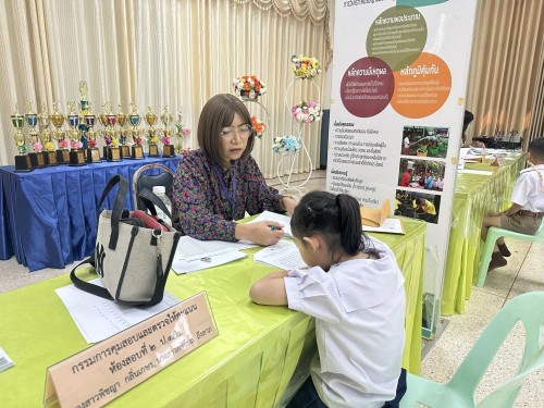 คณะกรรมการตรวจเยี่ยมสนามสอบการประเมินความสามารถด้านการอ่านของผู้เรียน (RT) ชั้นประถมศึกษาปีที่ 1 ปีการศึกษา 2566 ของนักเรียนในสังกัดเทศบาลนครแม่สอด