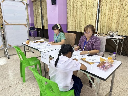 คณะกรรมการตรวจเยี่ยมสนามสอบการประเมินความสามารถด้านการอ่านของผู้เรียน (RT) ชั้นประถมศึกษาปีที่ 1 ปีการศึกษา 2566 ของนักเรียนในสังกัดเทศบาลนครแม่สอด