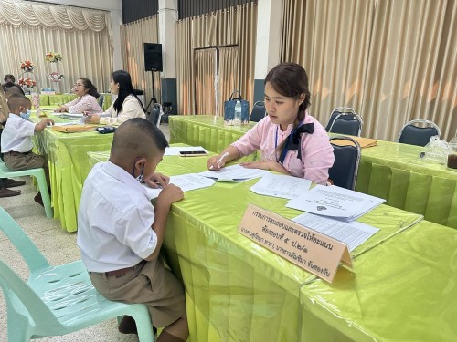 คณะกรรมการตรวจเยี่ยมสนามสอบการประเมินความสามารถด้านการอ่านของผู้เรียน (RT) ชั้นประถมศึกษาปีที่ 1 ปีการศึกษา 2566 ของนักเรียนในสังกัดเทศบาลนครแม่สอด