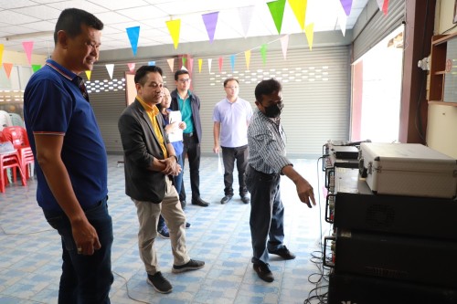 กองยุทธศาสตร์และงบประมาณ ตรวจรับการซ่อมแซมเสียงตามสายภายในเทศบาลนครแม่สอด