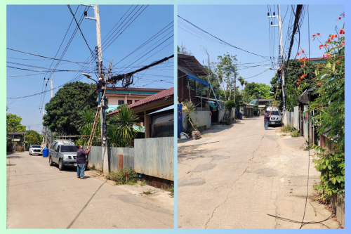 เจ้าหน้าที่กองยุทธศาสตร์และงบประมาณ ดำเนินการตามคำร้อง ขอซ่อมแซมเคเบิ้ลทีวี