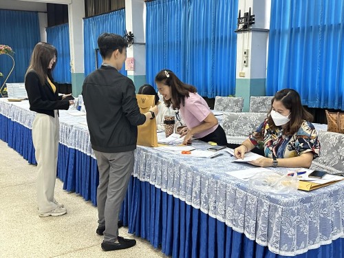 คณะกรรมการตรวจเยี่ยมสนามสอบการประเมินคุณภาพผู้เรียน (์NT) ชั้นประถมศึกษาปีที่ 3 ประจำปีการศึกษา 2566 ของนักเรียนในสังกัดเทศบาลนครแม่สอด