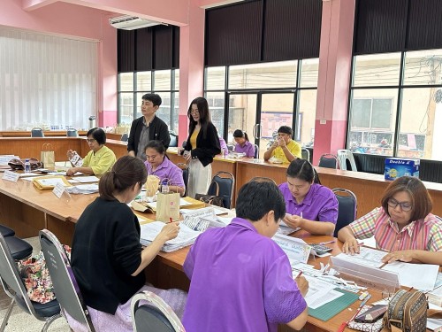 คณะกรรมการตรวจเยี่ยมสนามสอบการประเมินคุณภาพผู้เรียน (์NT) ชั้นประถมศึกษาปีที่ 3 ประจำปีการศึกษา 2566 ของนักเรียนในสังกัดเทศบาลนครแม่สอด