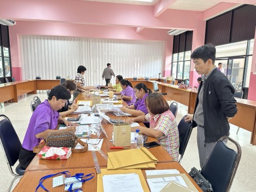 คณะกรรมการตรวจเยี่ยมสนามสอบการประเมินคุณภาพผู้เรียน (์NT) ชั้นประถมศึกษาปีที่ 3 ประจำปีการศึกษา 2566 ของนักเรียนในสังกัดเทศบาลนครแม่สอด