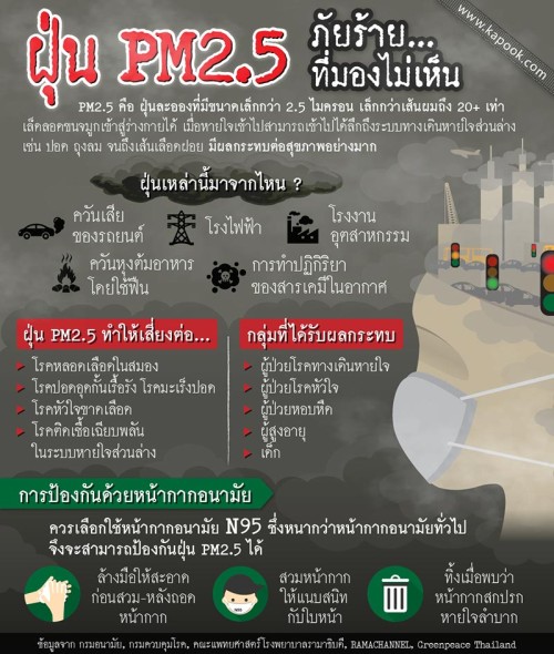 PM2.5 ฝุ่นละอองในอากาศ เล็กจนหลายคนมองผ่าน แต่โทษต่อสุขภาพมหาศาล
