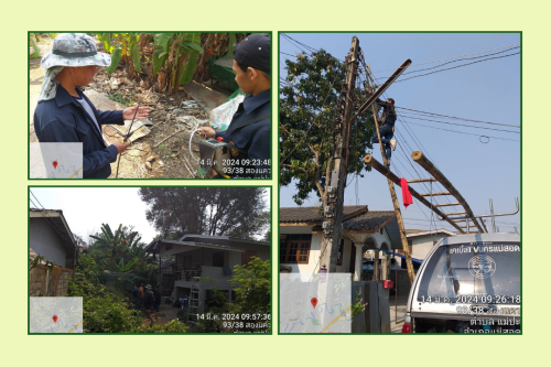 เจ้าหน้าที่กองยุทธศาสตร์และงบประมาณ ดำเนินการตามคำร้อง ขอซ่อมแซมเคเบิ้ลทีวี