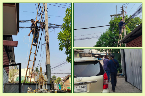 เจ้าหน้าที่กองยุทธศาสตร์และงบประมาณ ดำเนินการตามคำร้อง ขอติดตั้งเคเบิ้ลทีวี