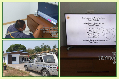 เจ้าหน้าที่กองยุทธศาสตร์และงบประมาณ ดำเนินการตามคำร้อง ขอซ่อมแซมเคเบิ้ลทีวี