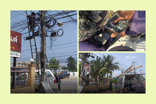 เจ้าหน้าที่กองยุทธศาสตร์และงบประมาณ ดำเนินการตามคำร้อง ขอซ่อมแซมเคเบิ้ลทีวี และขอดูกล้องวงจรปิด