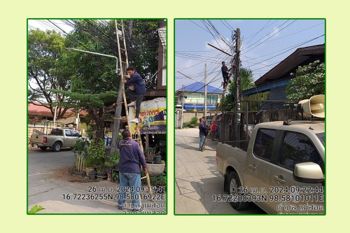 เจ้าหน้าที่กองยุทธศาสตร์และงบประมาณ ดำเนินการตามคำร้อง ขอซ่อมแซมเคเบิ้ลทีวี