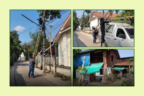 เจ้าหน้าที่กองยุทธศาสตร์และงบประมาณ ดำเนินการตามคำร้อง ขอติดตั้งเคเบิ้ลทีวี