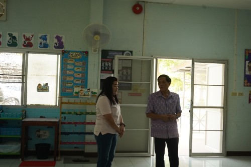 รองนายกเทศมนตรีนครแม่สอดพร้อมคณะผู้บริหารลงพื้นที่ตรวจเยี่ยมสถานศึกษาในสังกัด