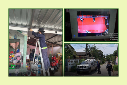 เจ้าหน้าที่กองยุทธศาสตร์และงบประมาณ ดำเนินการตามคำร้อง ขอติดตั้ง / ซ่อมแซมเคเบิ้ลทีวี และขอข้อมูลจากกล้องวงจรปิด 