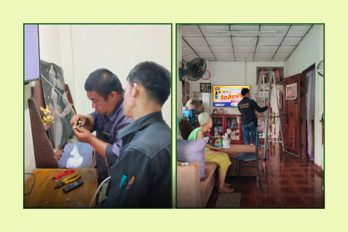 เจ้าหน้าที่กองยุทธศาสตร์และงบประมาณ ดำเนินการตามคำร้อง ขอซ่อมแซมเคเบิ้ลทีวี