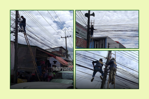 เจ้าหน้าที่กองยุทธศาสตร์และงบประมาณ ดำเนินการตามคำร้อง ขอซ่อมแซมเคเบิ้ลทีวี