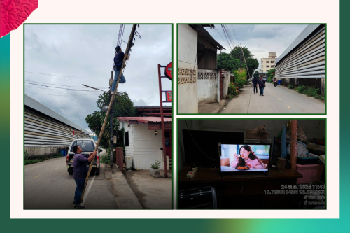 เจ้าหน้าที่กองยุทธศาสตร์และงบประมาณ ดำเนินการตามคำร้อง ขอซ่อมแซมเคเบิ้ลทีวี