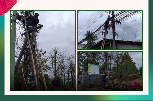 เจ้าหน้าที่กองยุทธศาสตร์และงบประมาณ ดำเนินการตามคำร้อง ขอซ่อมแซมเคเบิ้ลทีวี