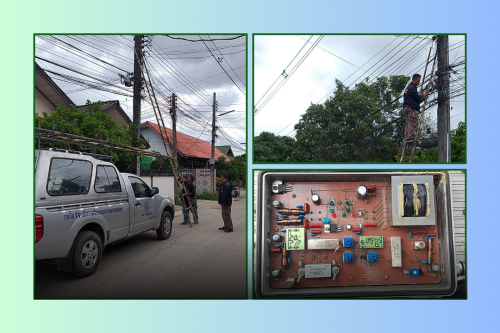 เจ้าหน้าที่กองยุทธศาสตร์และงบประมาณ ดำเนินการตามคำร้อง ขอซ่อมแซมเคเบิ้ลทีวี และขอดูกล้องวงจรปิด