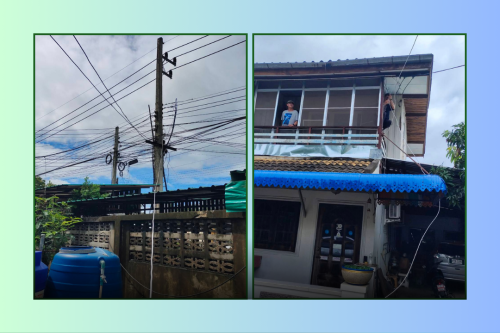 เจ้าหน้าที่กองยุทธศาสตร์และงบประมาณ ดำเนินการตามคำร้องขอติดตั้ง/ซ่อมแซมเคเบิ้ลทีวี
