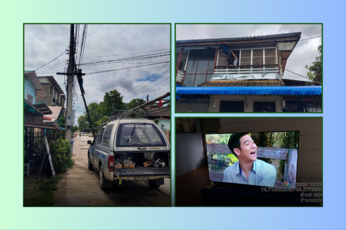 เจ้าหน้าที่กองยุทธศาสตร์และงบประมาณ ดำเนินการตามคำร้องขอติดตั้ง/ซ่อมแซมเคเบิ้ลทีวี