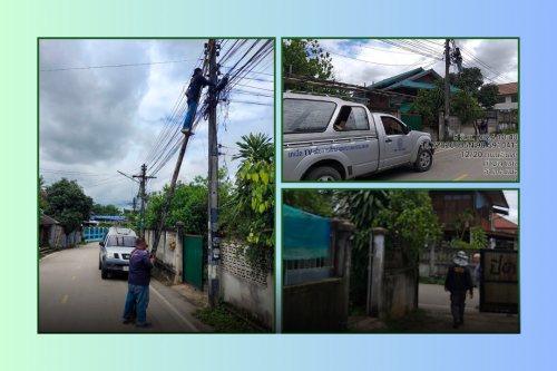 เจ้าหน้าที่กองยุทธศาสตร์และงบประมาณ ดำเนินการตามคำร้องขอติดตั้ง/ซ่อมแซมเคเบิ้ลทีวี