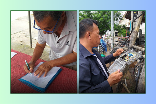 เจ้าหน้าที่กองยุทธศาสตร์และงบประมาณ ดำเนินการตามคำร้องขอซ่อมแซมเคเบิ้ลทีวี