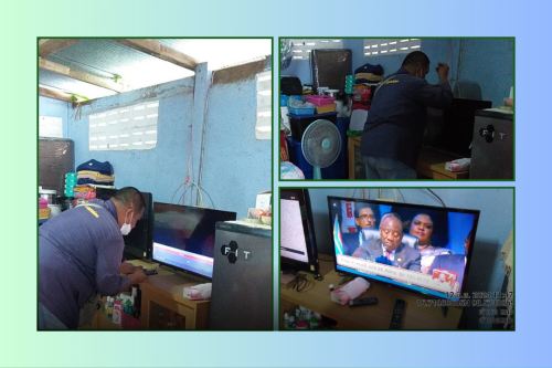 เจ้าหน้าที่กองยุทธศาสตร์และงบประมาณ ดำเนินการตามคำร้องขอซ่อมแซมเคเบิ้ลทีวี