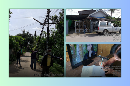 เจ้าหน้าที่กองยุทธศาสตร์และงบประมาณ ดำเนินการตามคำร้องขอซ่อมแซมเคเบิ้ลทีวี