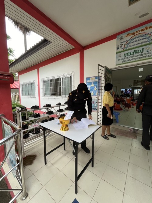 เจ้าหน้าที่เทศกิจ ออกตรวจตราตามมาตรการรักษาความปลอดภัยในโรงเรียน เขตเทศบาลนครแม่สอด 24/6/2567