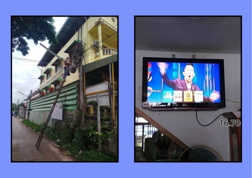 เจ้าหน้าที่กองยุทธศาสตร์และงบประมาณ ดำเนินการตามคำร้องขอซ่อมแซมเคเบิ้ลทีวี