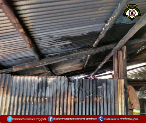 ดับเพลิงนครแม่สอด ออกระงับเหตุเพลิงไหม้เพิงพักอาศัยของประชาชน บริเวณใกล้เคียงมัสยิดมะดีนะฮ์