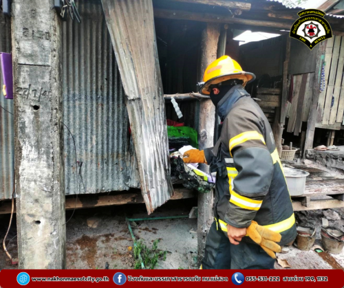 ดับเพลิงนครแม่สอด ออกระงับเหตุเพลิงไหม้เพิงพักอาศัยของประชาชน บริเวณใกล้เคียงมัสยิดมะดีนะฮ์