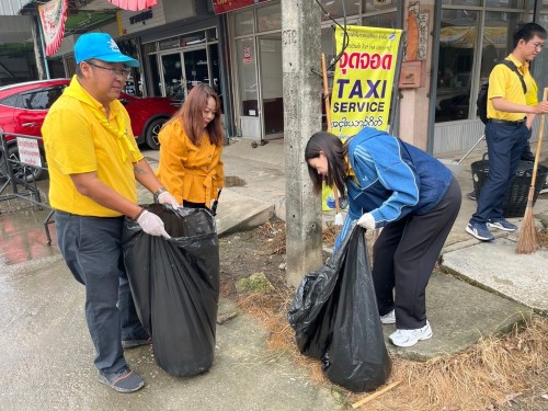 กองช่างสุขาภิบาลได้เข้าร่วมกิจกรรมจิตอาสาพัฒนาปรับปรุงภูมิทัศน์เฉลิมพระเกียรติ พระบาทสมเด็จพระเจ้าอยู่หัว เนื่องในโอกาสพระราชพิธีมหามงคลเฉลิมพระชนมพรรษา 6 รอบ 28 กรกฎาคม 2567