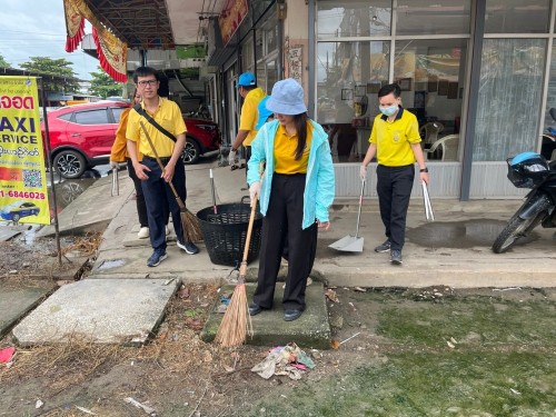 กองช่างสุขาภิบาลได้เข้าร่วมกิจกรรมจิตอาสาพัฒนาปรับปรุงภูมิทัศน์เฉลิมพระเกียรติ พระบาทสมเด็จพระเจ้าอยู่หัว เนื่องในโอกาสพระราชพิธีมหามงคลเฉลิมพระชนมพรรษา 6 รอบ 28 กรกฎาคม 2567