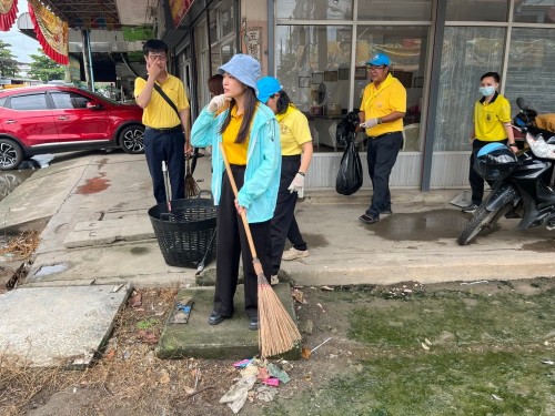 กองช่างสุขาภิบาลได้เข้าร่วมกิจกรรมจิตอาสาพัฒนาปรับปรุงภูมิทัศน์เฉลิมพระเกียรติ พระบาทสมเด็จพระเจ้าอยู่หัว เนื่องในโอกาสพระราชพิธีมหามงคลเฉลิมพระชนมพรรษา 6 รอบ 28 กรกฎาคม 2567