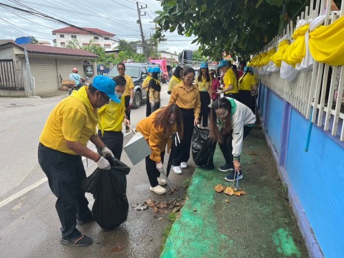 กองช่างสุขาภิบาลได้เข้าร่วมกิจกรรมจิตอาสาพัฒนาปรับปรุงภูมิทัศน์เฉลิมพระเกียรติ พระบาทสมเด็จพระเจ้าอยู่หัว เนื่องในโอกาสพระราชพิธีมหามงคลเฉลิมพระชนมพรรษา 6 รอบ 28 กรกฎาคม 2567