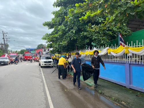 กองช่างสุขาภิบาลได้เข้าร่วมกิจกรรมจิตอาสาพัฒนาปรับปรุงภูมิทัศน์เฉลิมพระเกียรติ พระบาทสมเด็จพระเจ้าอยู่หัว เนื่องในโอกาสพระราชพิธีมหามงคลเฉลิมพระชนมพรรษา 6 รอบ 28 กรกฎาคม 2567