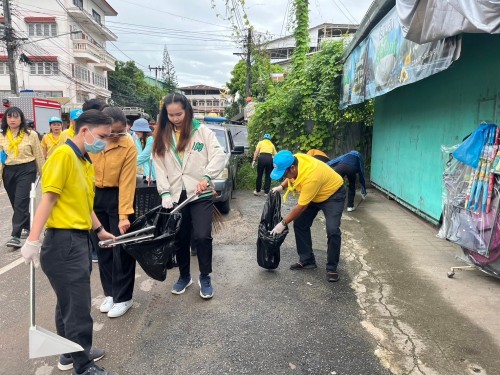 กองช่างสุขาภิบาลได้เข้าร่วมกิจกรรมจิตอาสาพัฒนาปรับปรุงภูมิทัศน์เฉลิมพระเกียรติ พระบาทสมเด็จพระเจ้าอยู่หัว เนื่องในโอกาสพระราชพิธีมหามงคลเฉลิมพระชนมพรรษา 6 รอบ 28 กรกฎาคม 2567