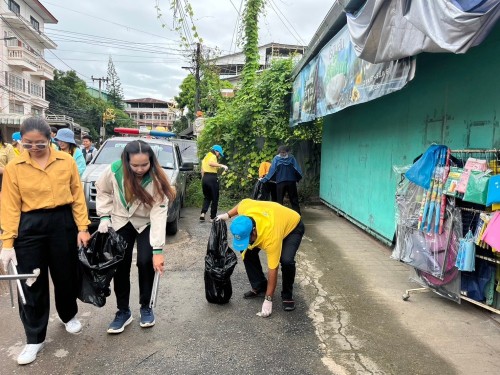 กองช่างสุขาภิบาลได้เข้าร่วมกิจกรรมจิตอาสาพัฒนาปรับปรุงภูมิทัศน์เฉลิมพระเกียรติ พระบาทสมเด็จพระเจ้าอยู่หัว เนื่องในโอกาสพระราชพิธีมหามงคลเฉลิมพระชนมพรรษา 6 รอบ 28 กรกฎาคม 2567