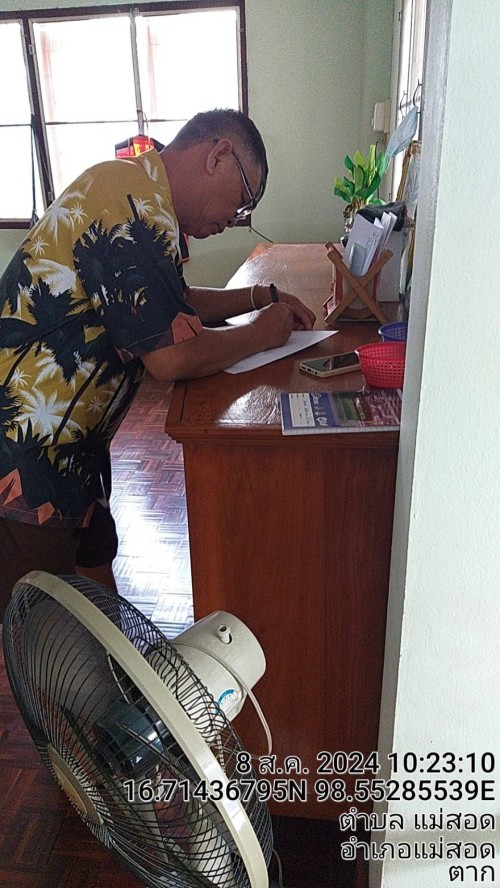 เจ้าหน้าที่กองยุทธศาสตร์และงบประมาณ ดำเนินการตามคำร้องขอตรวจสอบและซ่อมแซมเคเบิ้ลทีวี เพื่อการศึกษาเทศบาลนครแม่สอด ในวันที่ 8 สิงหาคม 2567