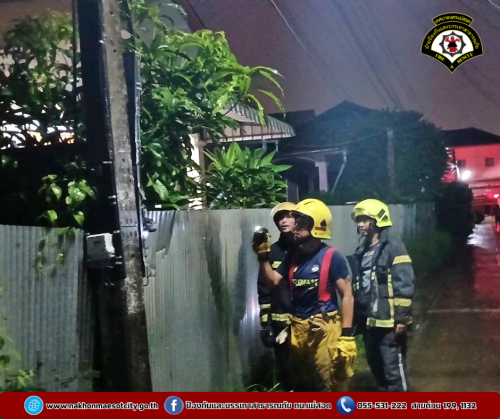 ดับเพลิงนครแม่สอด ออกระงับเหตุเพลิงไหม้หม้อแปลงมิเตอร์ บริเวณชุมชนสันต้นปีน