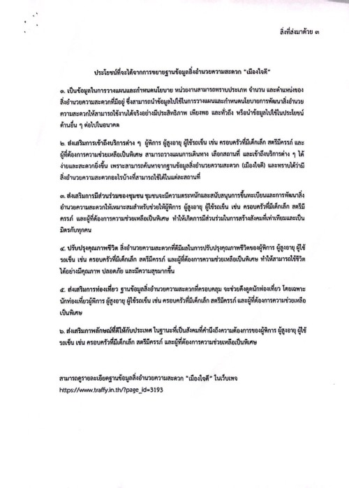 ประชาสัมพันธ์สนับสนุนการจัดกิจกรรมการสื่อสารสร้างความตระหนักรู้และการประกวดแข่งขันการขึ้นทะเบียนสิ่งอำนวยความสะดวก