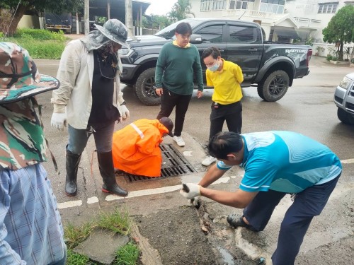 กองช่างสุขาภิบาล ได้ออกปฏิบัติงานตามคำร้องทั่วไป จำนวน 2 แห่ง 